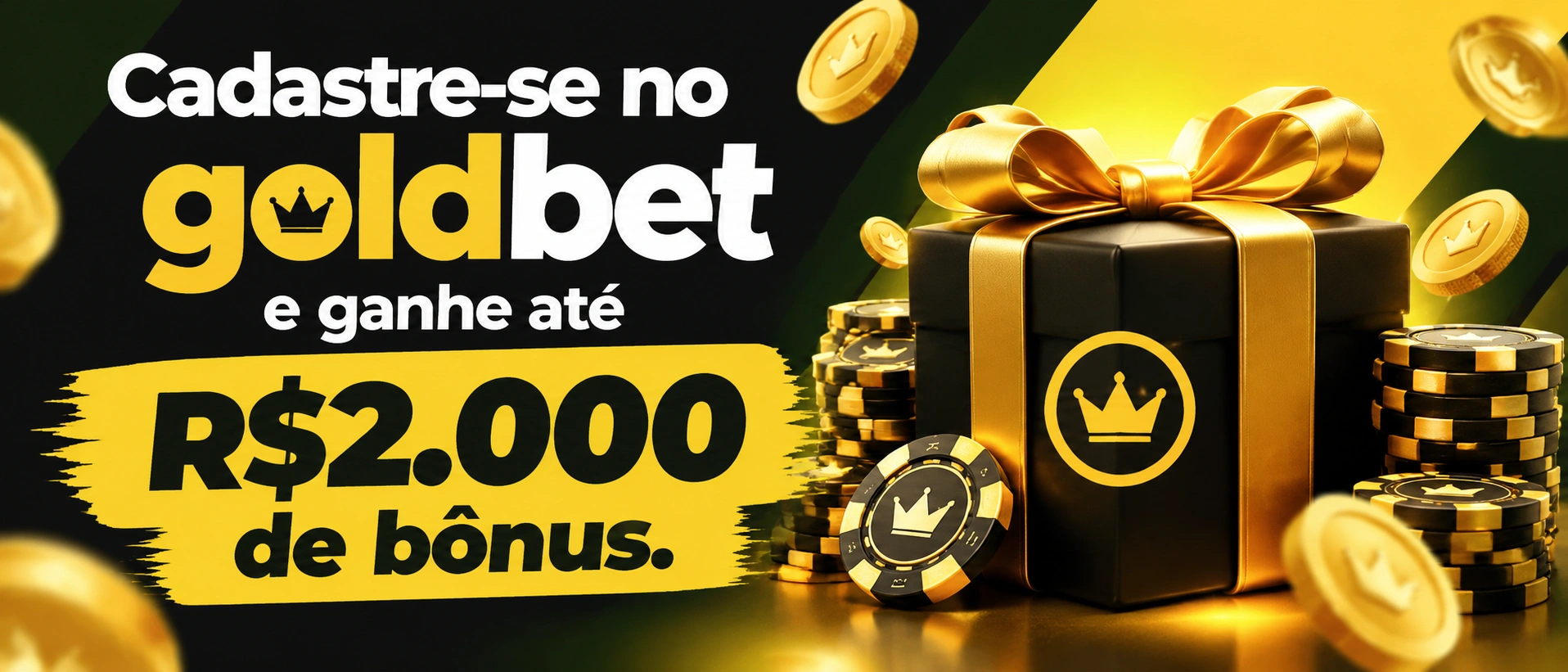 Interface inicial do goldbet com áreas principais de acesso e navegação