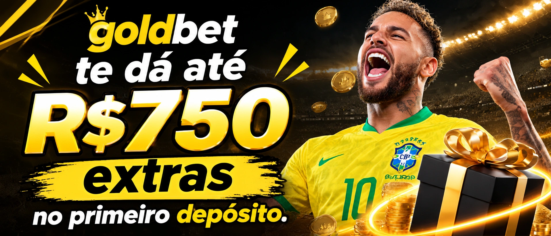 Área de promoções do goldbet com destaque para bônus e benefícios
